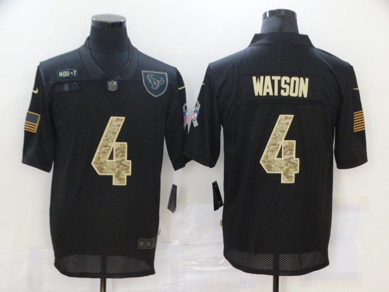 Men Houston Texans #4 Watson Black camo Lettering 2020 Nike NFL Jersey->san francisco 49ers->NFL Jersey